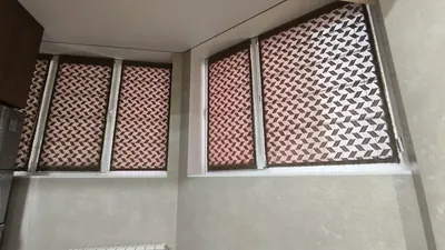 Римские шторы - геометрия из фактурной ткани